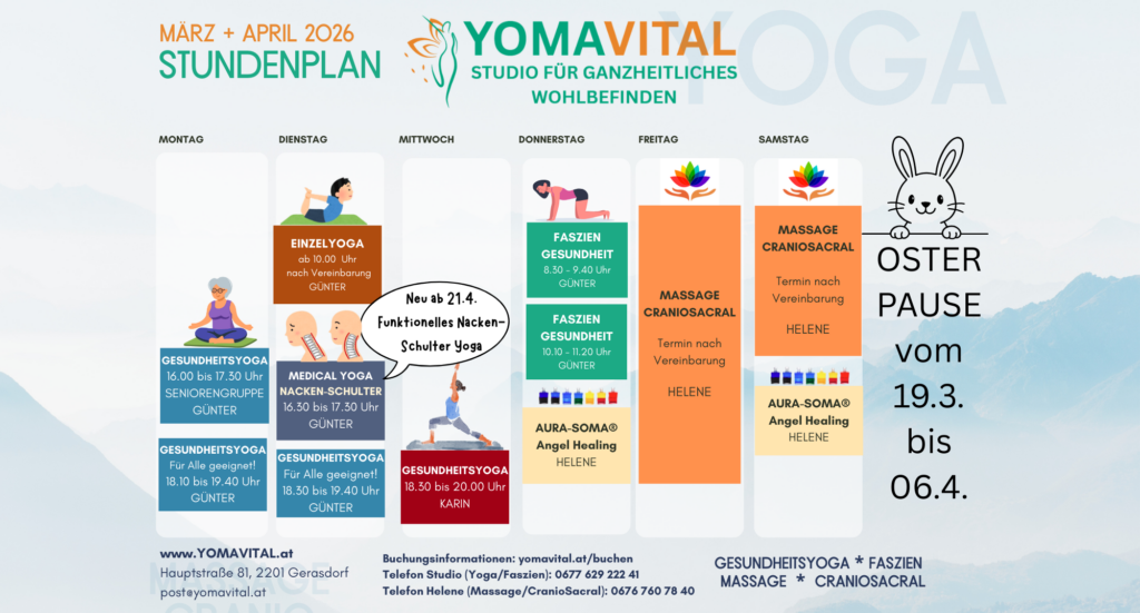 Yogastudio Gerasdorf Stundenplan